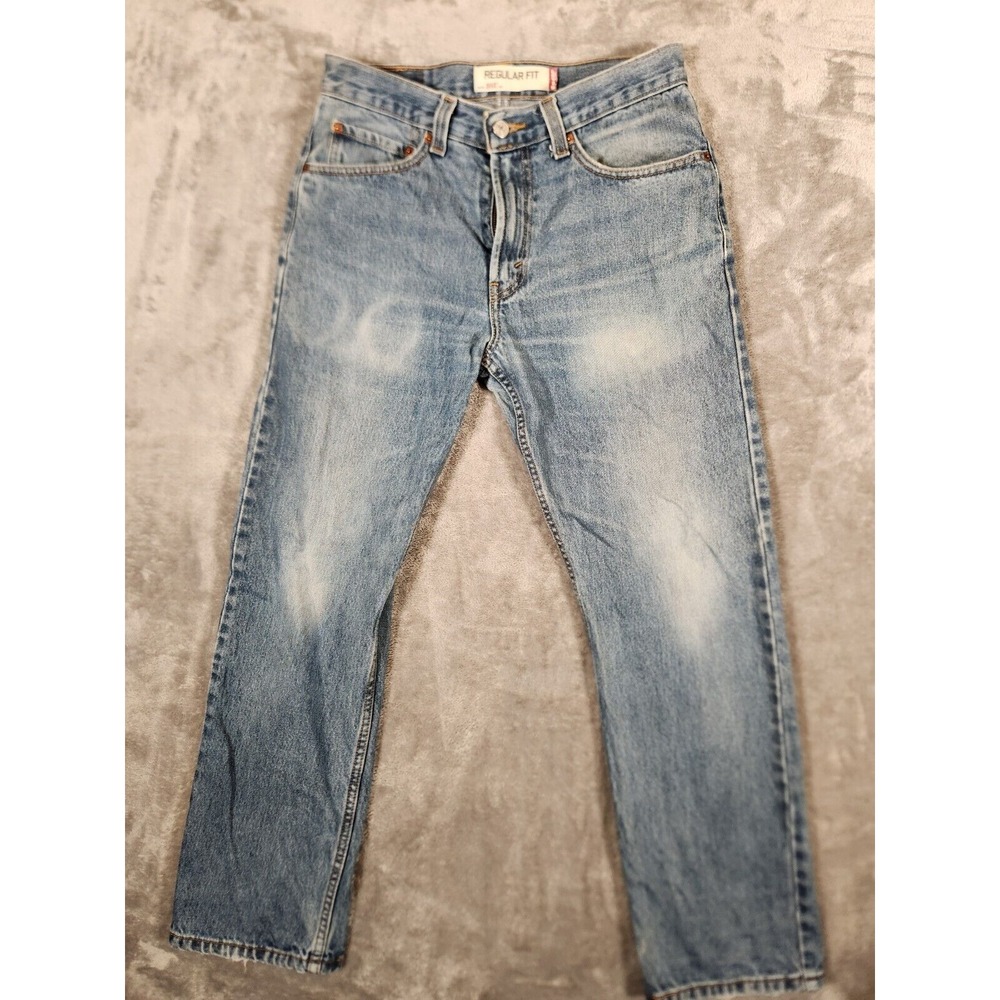 Levi's 505 Jeans Men's 32X29‎ (Tag 31X30) Blue Distressed Pockets Cotton Modern